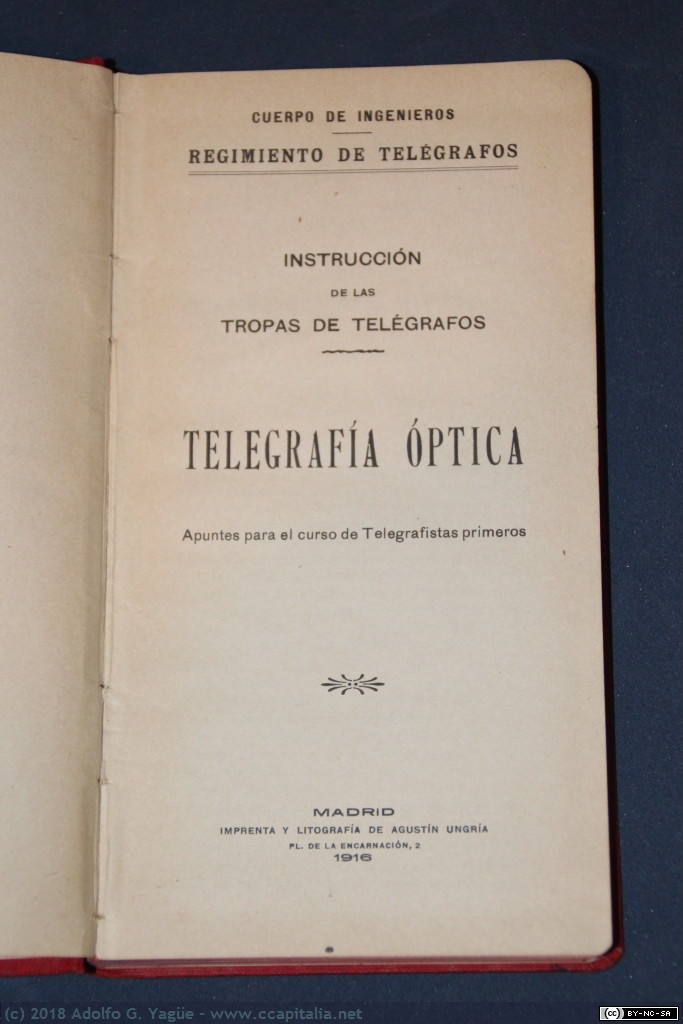 634 - Telegrafía óptica. Curso de telegrafistas primeros (1), 1916