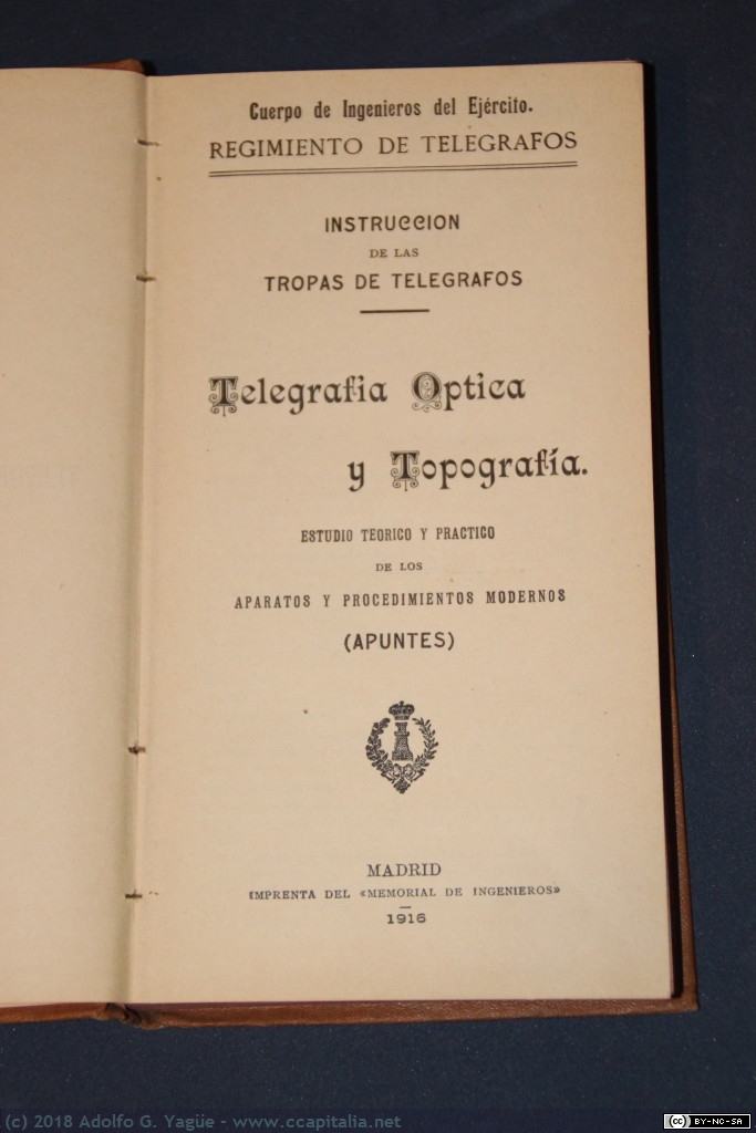633 - Telegrafía óptica y topografía. Curso de jefes de estación (1), 1916