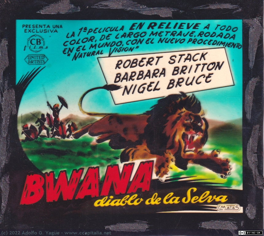 1573 - Diapositiva promocional de Bwana, el diablo de la Selva, 1953