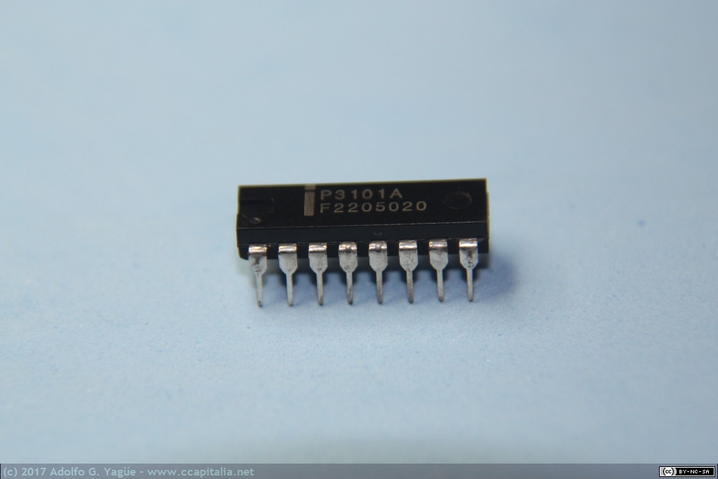 213 - Primera memoria de estado sólido bipolar Intel 3101, 1969