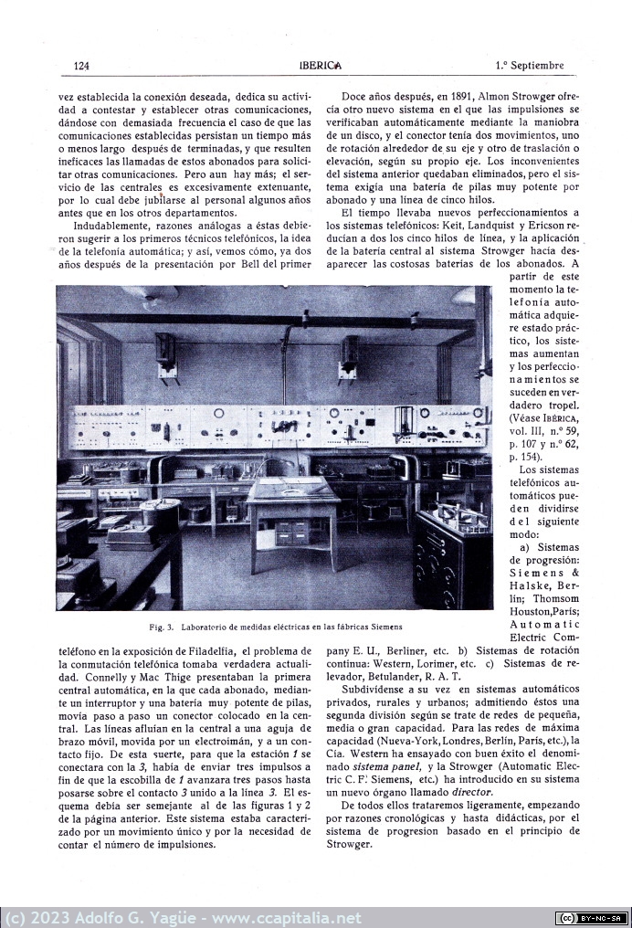 1660 - Telefonía Automática. Iberica. Septiembre (3), 1923