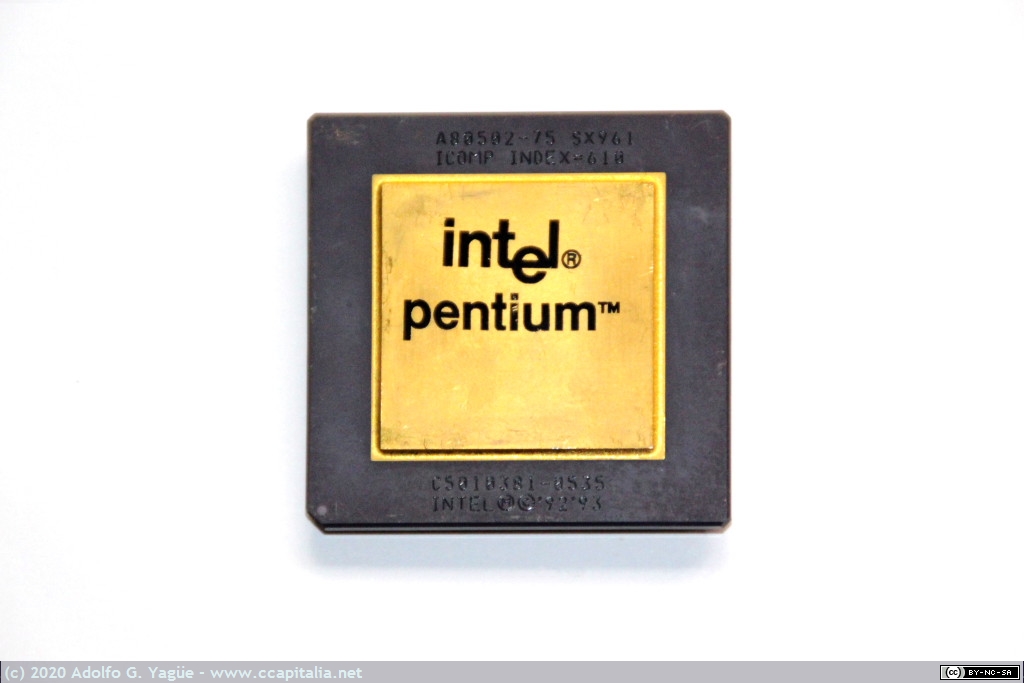 266 - Microprocesador superescalar Intel Pentium, 32bits y 75MHz, 1993