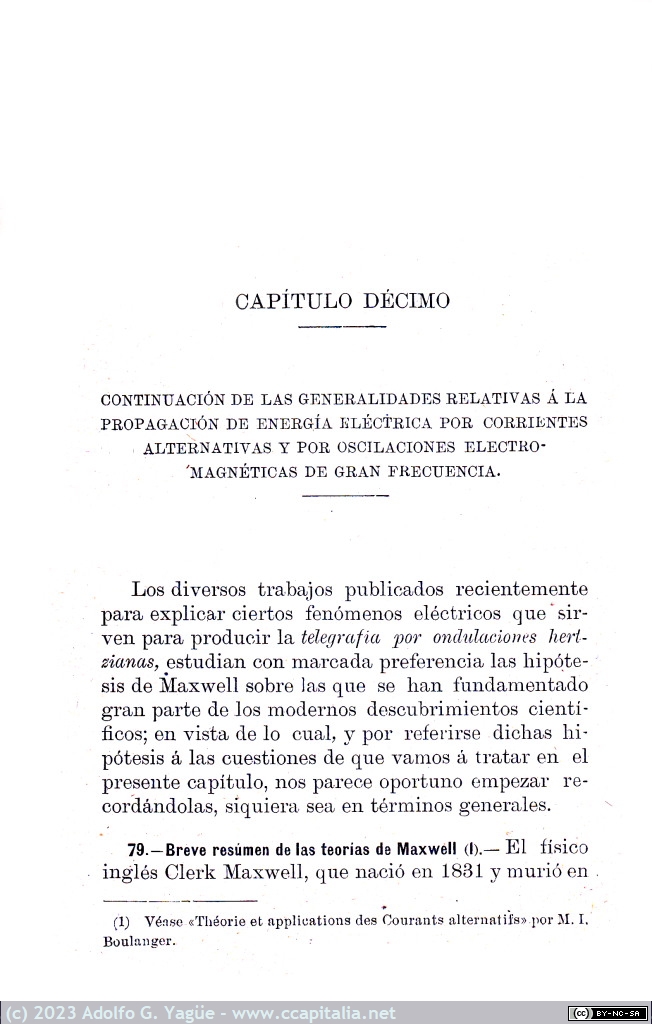 1668 - Aplicaciones de las Oscilaciones Hertzianas Telegrafía y Telefonía sin hilos conductores. Isidro Calvo (8), 1900