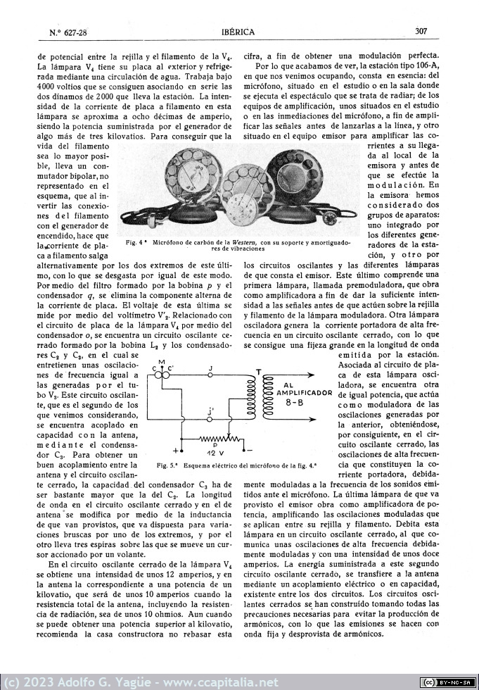 1721 - La nueva estación emisora del Tibidabo (EAJ-1, Radio Barcelona). Iberica n.627 (4), 1926
