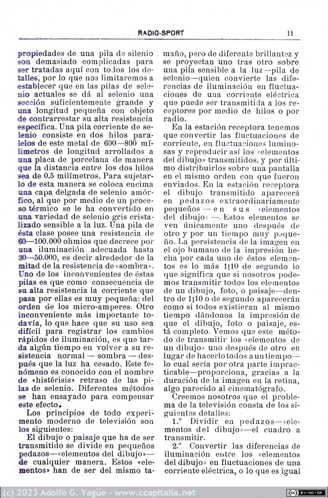1717 - El problema de la televisión y el aparato de Mihály Telehor. Radio Sport n.6 (3), 1924