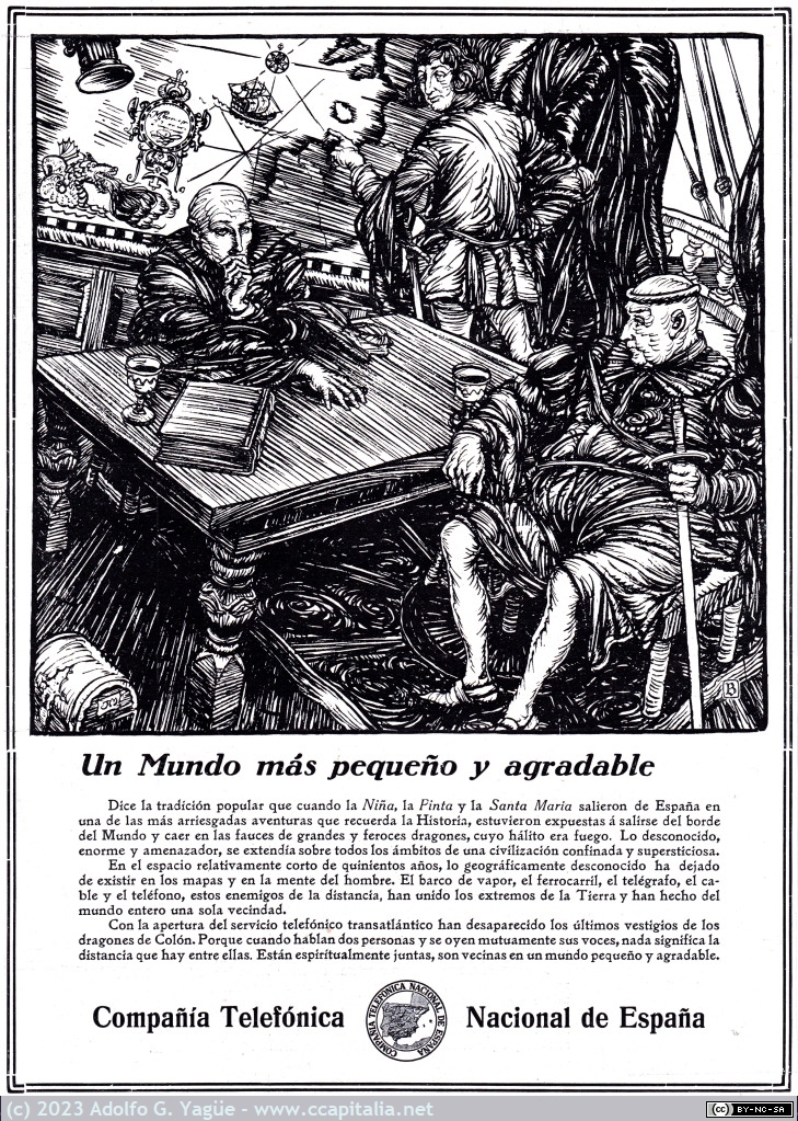 1751 - Un Mundo más pequeño y agradable. Compañía Telefónica Nacional de España, 1928