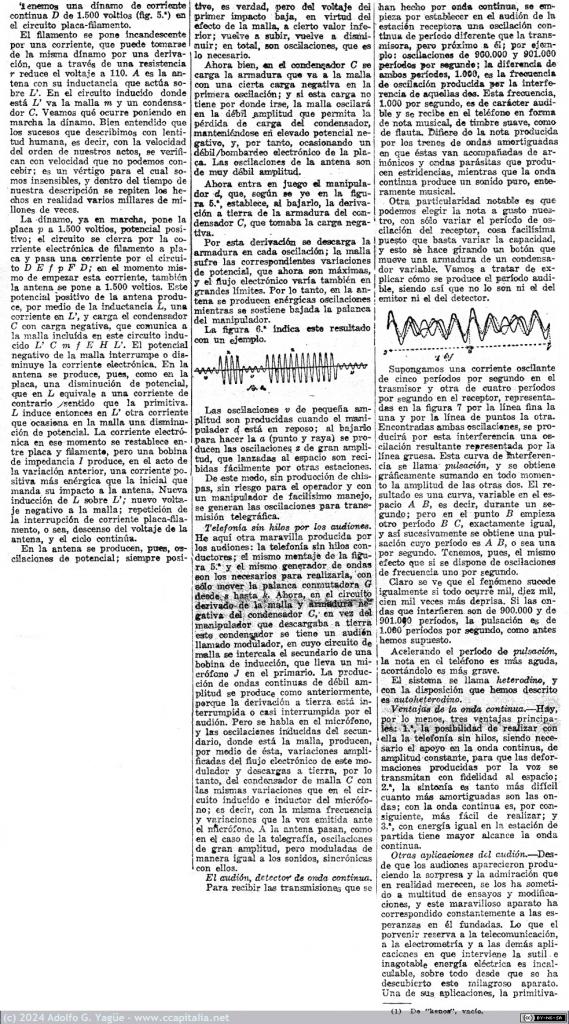 1814 - La radiotelecomunicación. Sus fundamentos, su progreso, su porvenir. El Sol. 3 Octubre (2), 1919