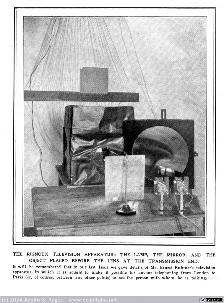 1837 - Rignoux Television Apparatus. London News (3), 1909