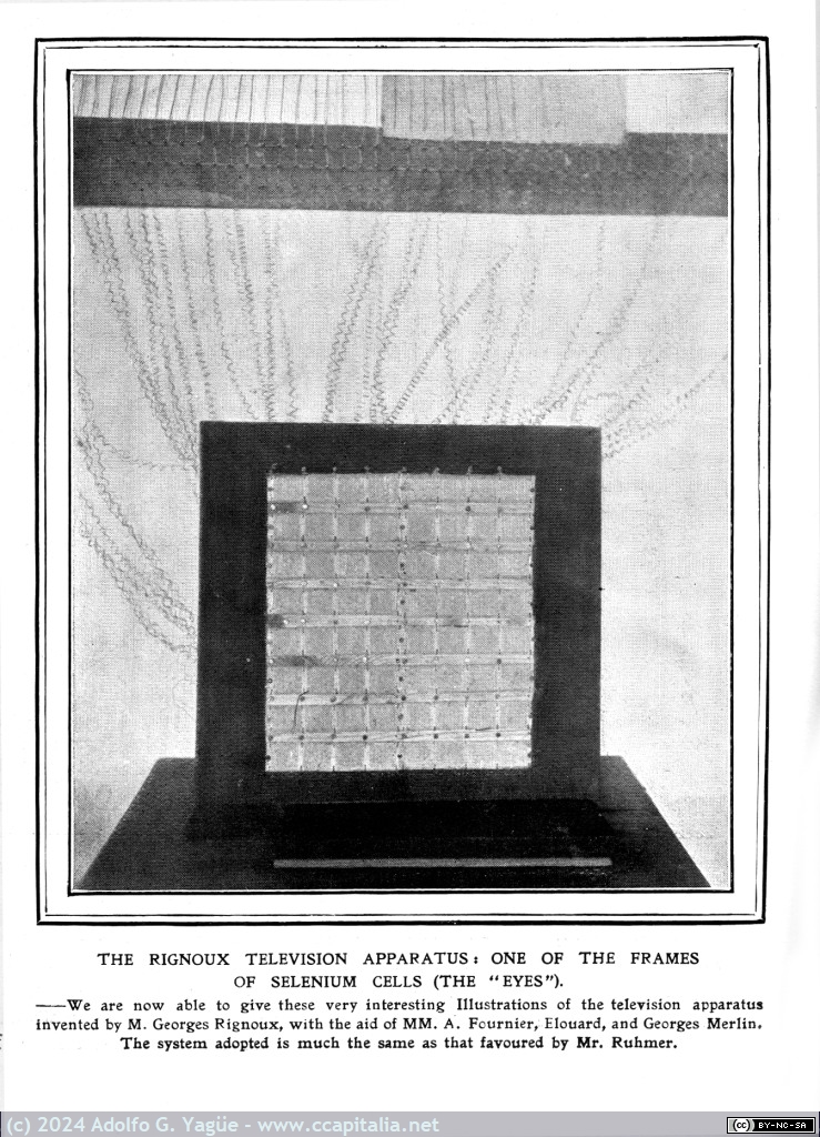 1837 - Rignoux Television Apparatus. London News (4), 1909