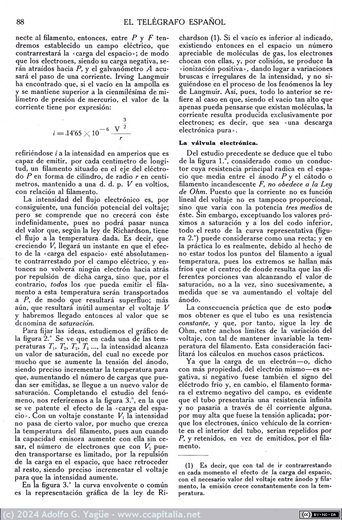 1850 - Los telegrafístas celebran un festival científico. Valencia, 22 Abril 1920. El Telégrafo Español. Mayo (3), 1920