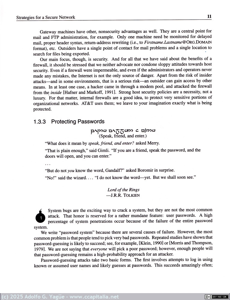 1503 - Firewalls and Internet Security. Repelling the Willy Hacker. William R. Cheswick y Steven M. Bellovin. AT&T(10), 1994