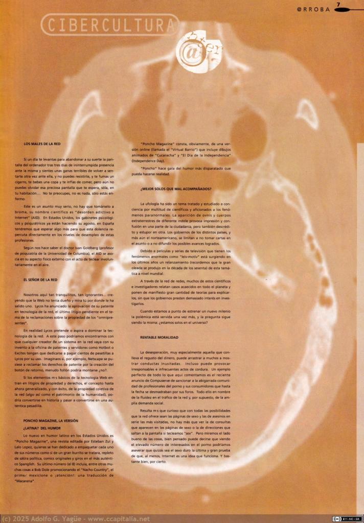 1974 - @RROBA número 1. Revista de usuarios de Internet especializada en hacking, cracking, malware, etc (3), 1997
