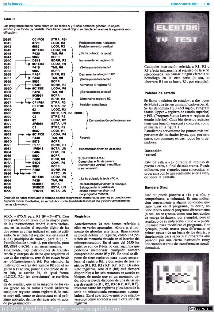546 - Yo he jugado con el computador de Juegos TV. Elektor número 8 (5), 1981