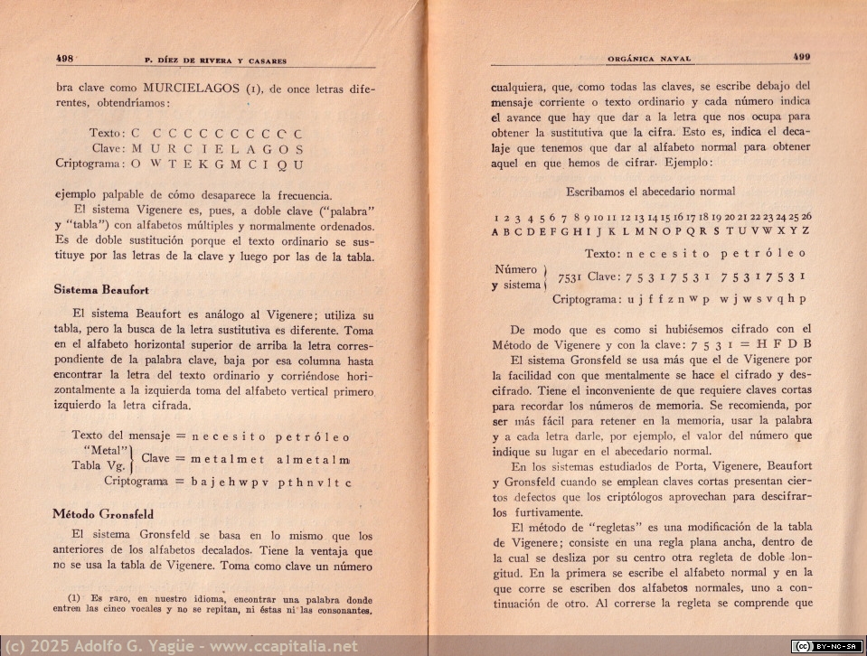 1986 - Orgánica Naval (Tomo 1). Con un compendio completo de criptografía. Pascual Díez de Rivera y Casares (4), 1934