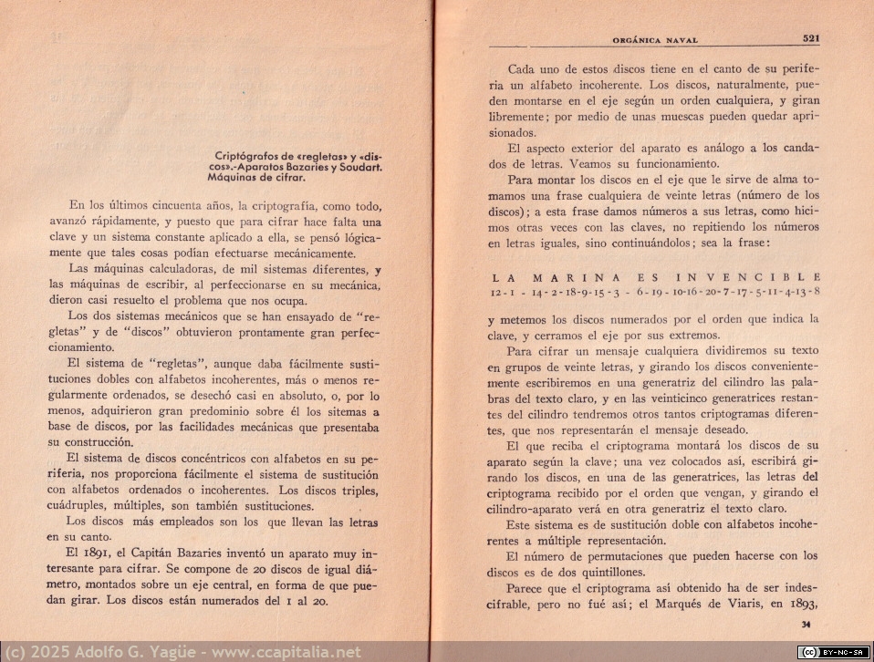 1986 - Orgánica Naval (Tomo 1). Con un compendio completo de criptografía. Pascual Díez de Rivera y Casares (11), 1934