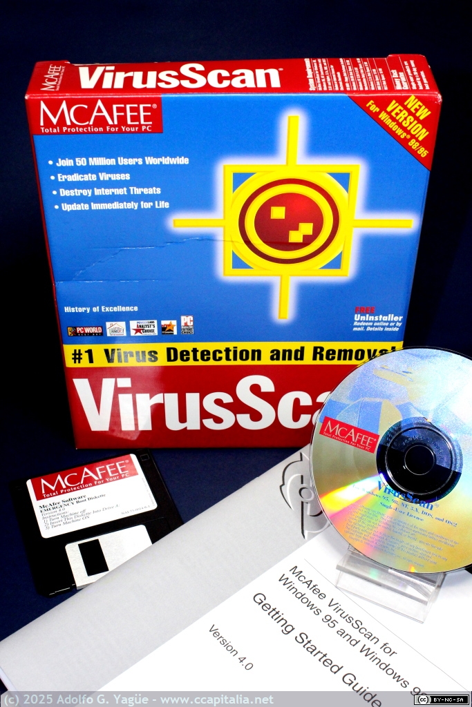 1998 - McAffe VirusScan v.4 for Windows 95, 98, NT 3.X, DOS y OS/2 (1), 1998