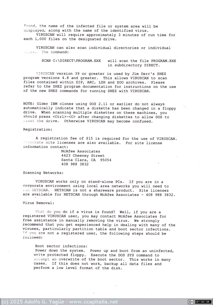 1616 - Nota de intrucciónes de Viruscan (3), 1989