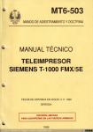 1999 - Teleimpresor Siemens T-1000 y mezclador-cifrador de cinta aleatoria de Eurotrónica FMX-5E. Manual Técnico FF.AA (1), 1999