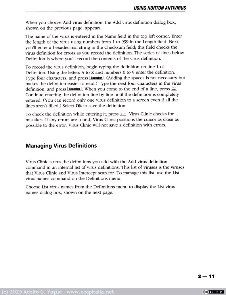 1617 - Manual de usuario The Norton Antivirus v.1.0 (6), 1990