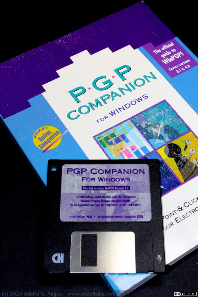 1995 - PGP Companion for Windows. Diskette de 3" 1/2 con WinPGP v.3.1 (1), 1995