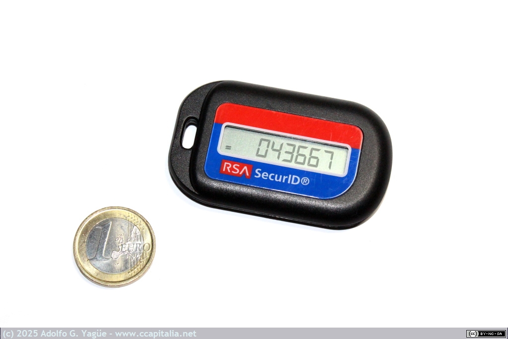 1761 - RSA SecurID SD600. Token generador de contraseñas de un solo uso (TOTP, Time-based One-time Password), 1997