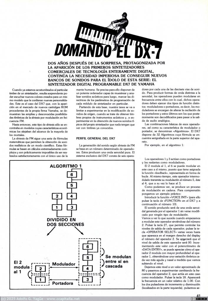 2018 - Música y Tecnología. Domando el DX-7. Juanjo Tortosa (7), 1986