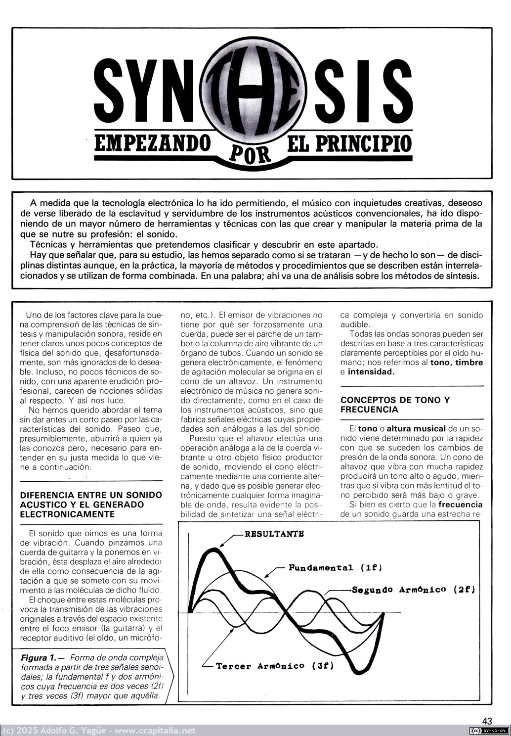 2018 - Música y Tecnología. Synthesis, empezando por el principio. Juan Bermúdez (8), 1986