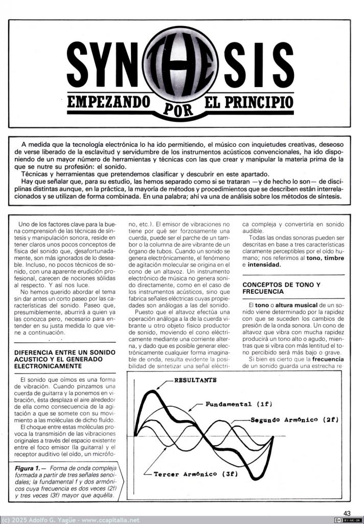 2018 - Música y Tecnología. Synthesis, empezando por el principio. Juan Bermúdez (8), 1986
