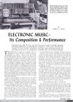 2019 - Electronic Music - Its Composition & Performance. Robert A. Moog. Electronics World (1), 1967