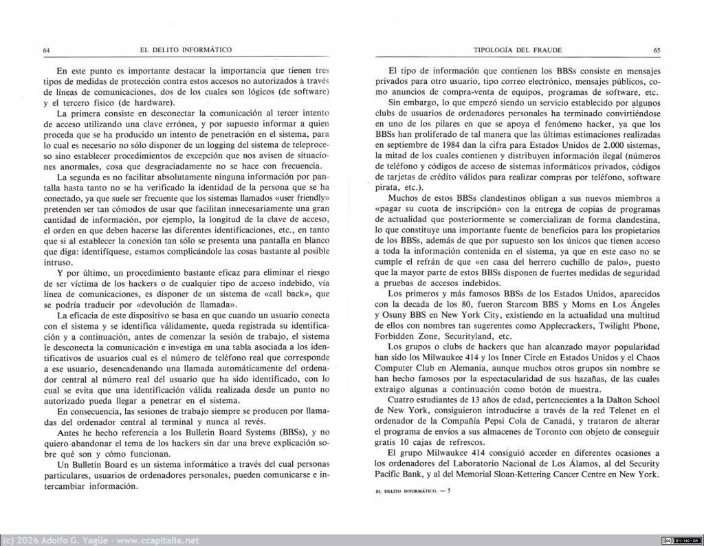 1782 - El delito informático. Luis Camacho Losa. Hackers (12), 1987