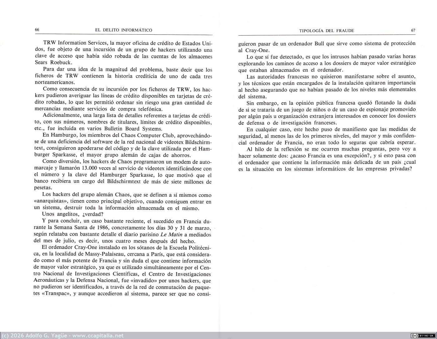 1782 - El delito informático. Luis Camacho Losa. Hackers (13), 1987