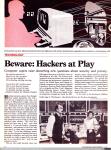 1692 - Beware: Hacker at Play. Marbach, Resener, Carey, Sandza, Rogers, Conant y Agrest. Newsweek (1), 1983