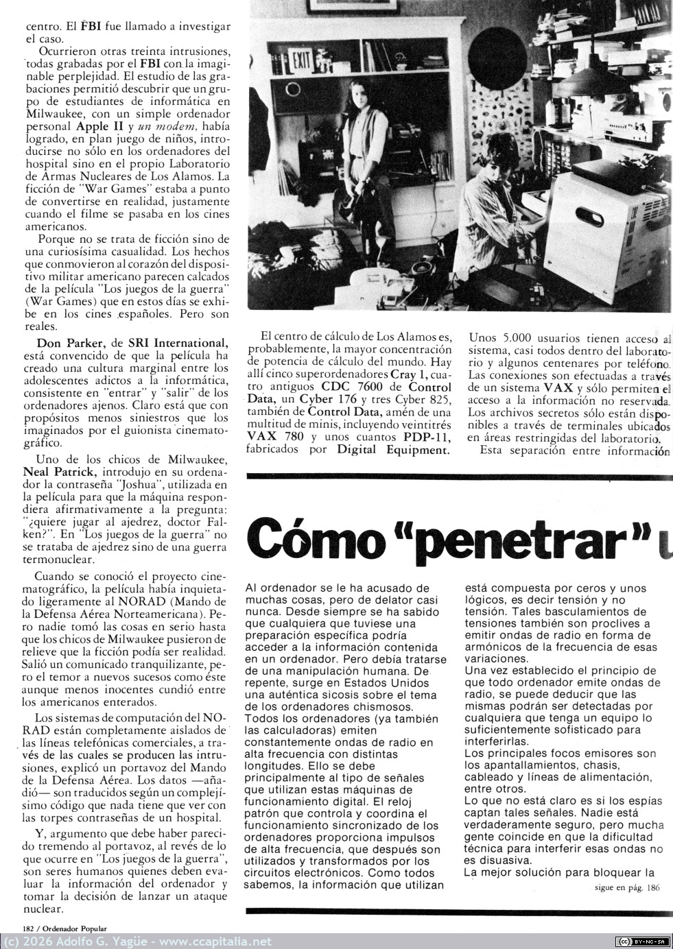 1699 - Pánico en el Pentágono, esta película pudo ser realidad. Anibal Pardo. Ordenador Popular (2), 1983