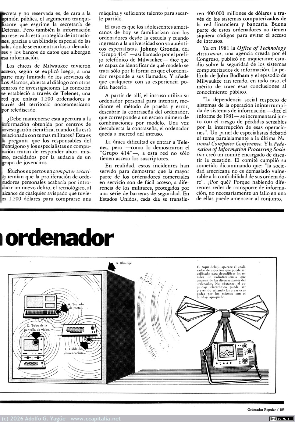 1699 - Pánico en el Pentágono, esta película pudo ser realidad. Anibal Pardo. Ordenador Popular (3), 1983