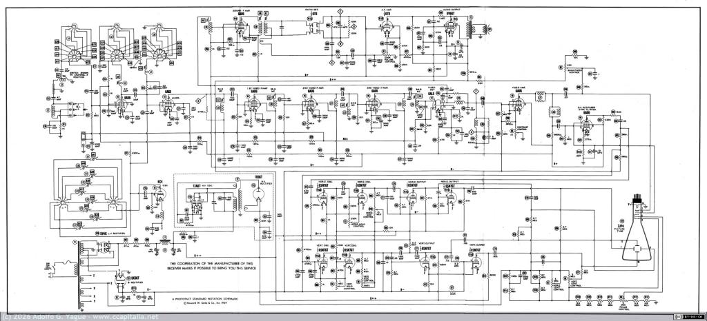 1697 - National Television Model NC-TV7. Service Manual. Esquema electrónico (3), 1949