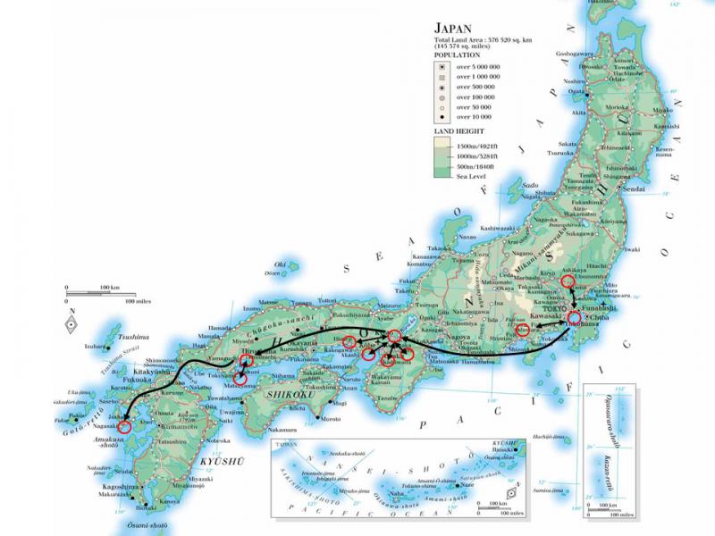 Ruta viaje Japón
