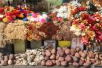Puesto de flores secas