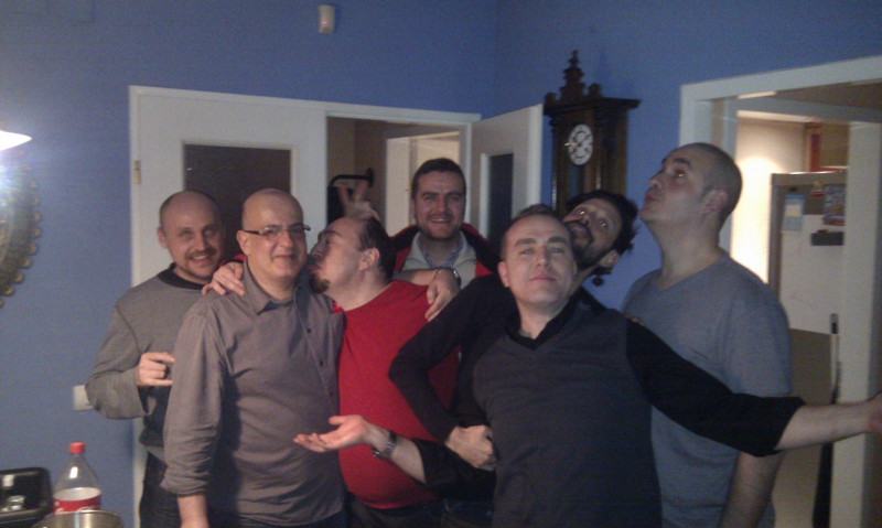 Despedida de Sevi (Juancar, Sevi, Oscar, Israel, Molina y Alberto) Enero 2013