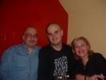 Sevi, Alberto y M. Jose. Cena con Kim Cascone [15.10.02]