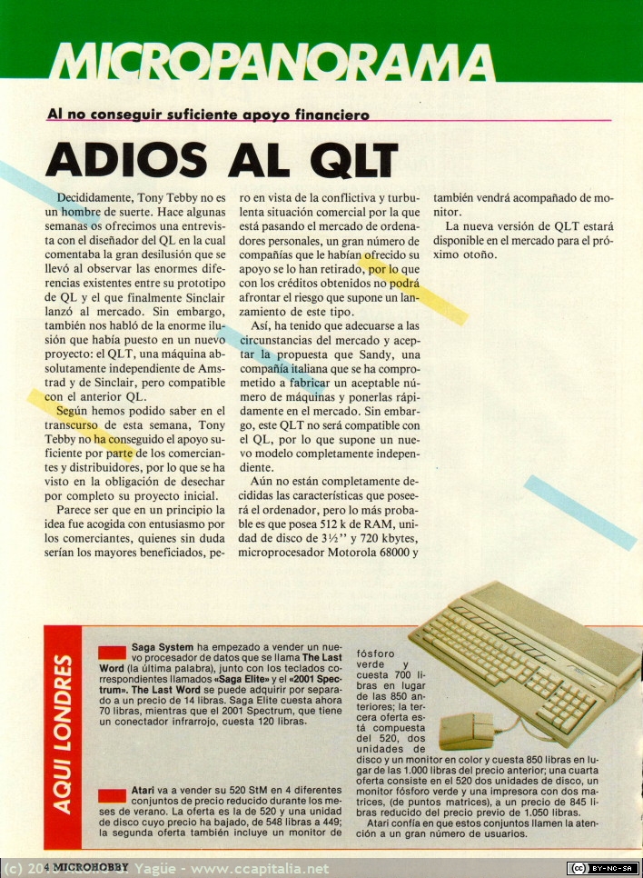 1037 - Adios al QLT. Microhobby, 1986