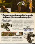 1286 - Sony Betamovie. Quien no graba con Betamovie se la carga con todo el equipo, 1984