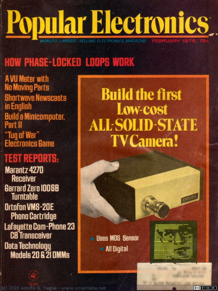 118 - Build the first Low-cost All-Solid-State TV Camera. Popular Electronics, 1975