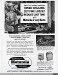 1342 - Motorola 2-way Radio. Speed logging cut fire losses reduce lost time, 1953