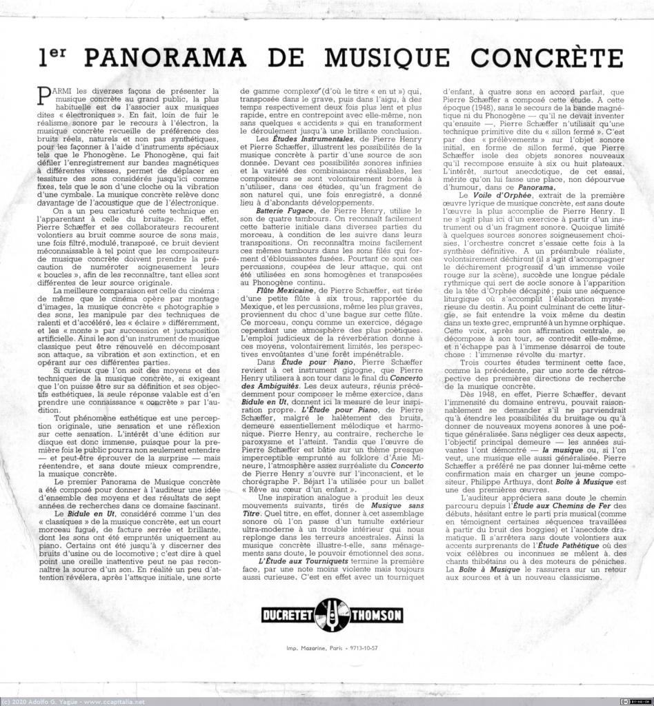 1404 - 1er Panorama de Musique Concrète (2), 1957