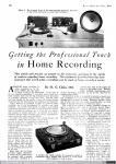 1397 - Getting the Professional Touch in Home Recording. Radio News (1), 1931