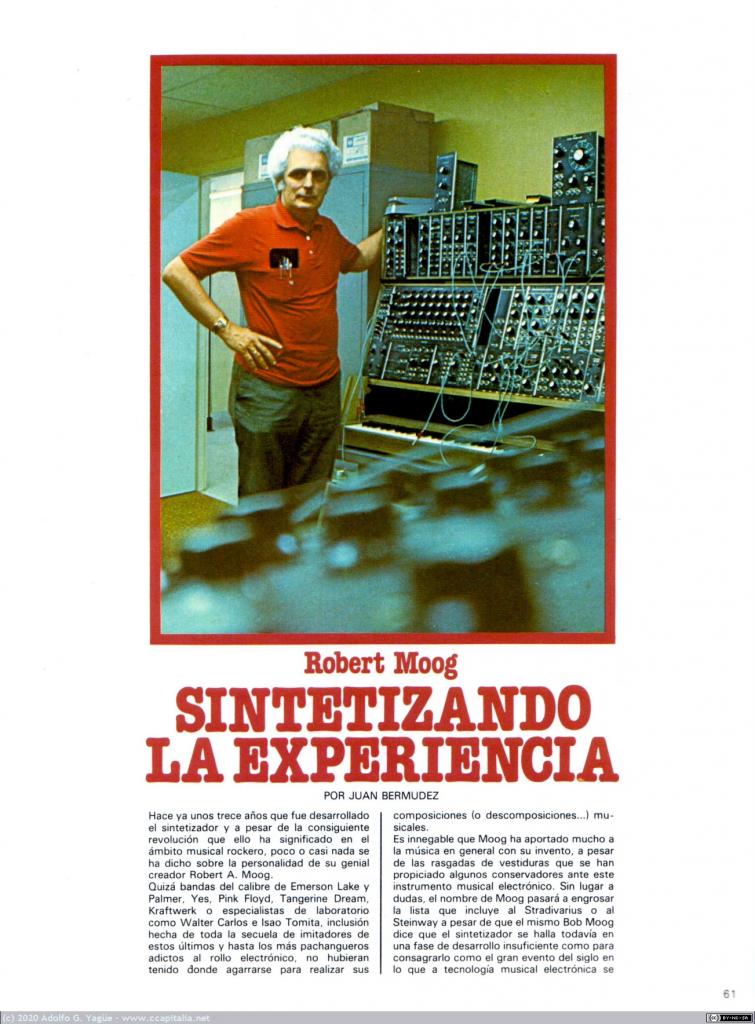1429 - Robert Moog, Sintetizando la Experiencia. Juan Bermúdez. Vibraciones (1), 1977