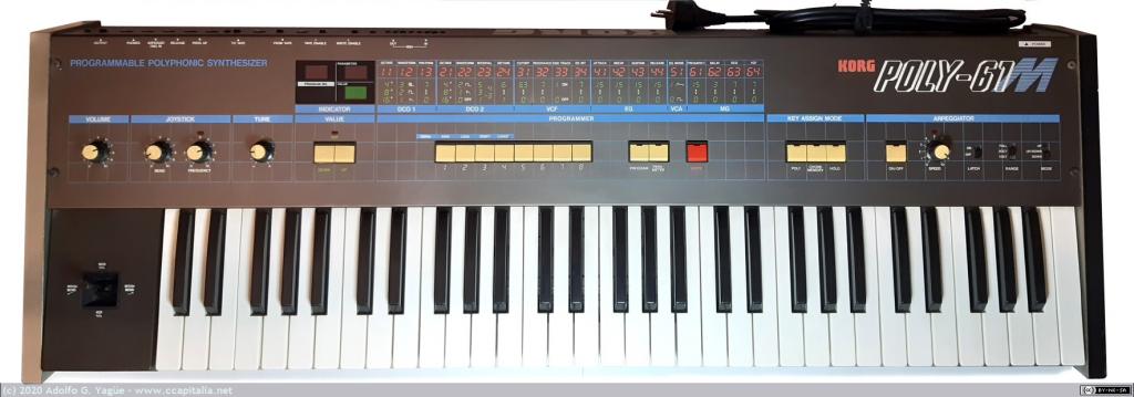 1446 - Korg Poly 61M. Sintetizador MIDI polifónico de programación digital, 1984