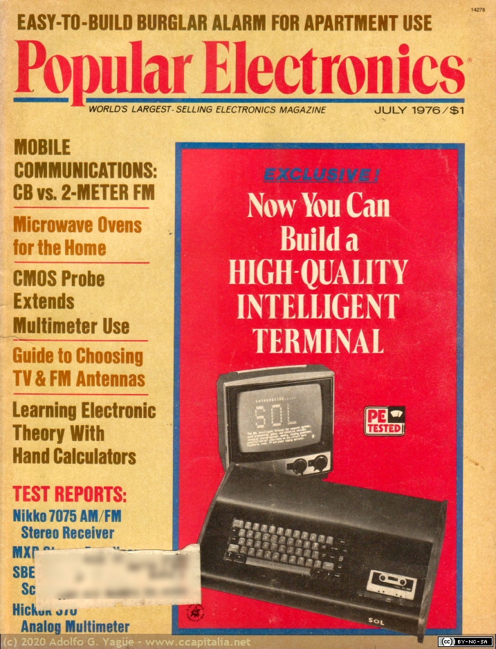 242 - Build SOL, an Intelligent Computer Terminal. Popular Electronics. July (1), 1976