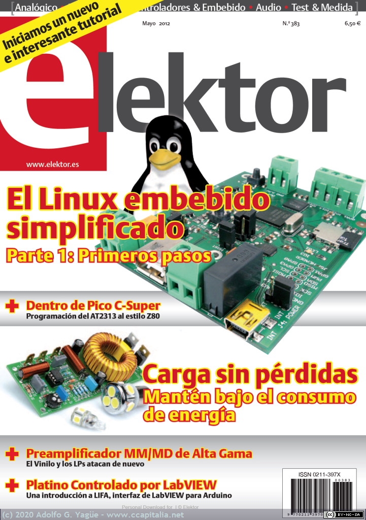 1098 - Simplificando Linux Embebido de Benedikt Sauter. Elektor (1), 2012