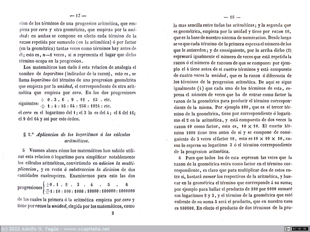 1587 - Tablas de los Logaritmos de los números enteros. D. Vicente Vázquez Queipo (Segunda edición) (6), 1855